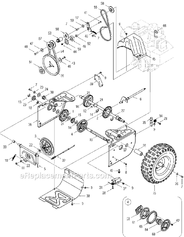 Page A Diagram and Parts List for 31AE6GLF701 2005 Yard Man Snow Blower